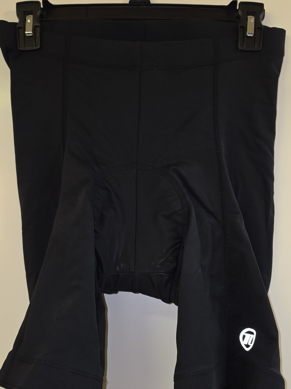 Novara Black Cycling Bib Shorts with Red Hem Branding